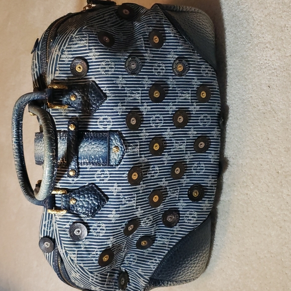 LV BAG SIZE LARGE COLOR BLUE 💙 100% AUTHENTIC USED ITEM - Picture 3 of 11